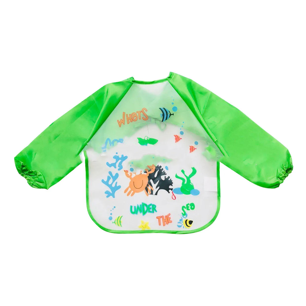 Yellow EVA Waterproof Long-Sleeve Baby Bib