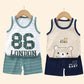 Kids Summer Cotton Vest & Shorts Set – Unisex Sleeveless Outfit