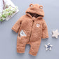 Baby Winter Romper – Warm Cotton Fleece Jumpsuit with Hood (0-24M)z