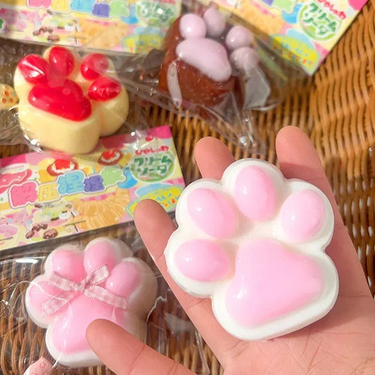 Cat Paw Mochi Squishy – Soft Silicone Stress Relief Toy