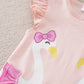 Summer Baby Girl Bodysuit – Cute Cartoon Swan Sleeveless Outfit