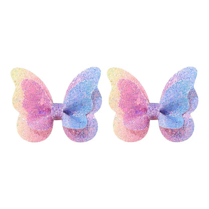 2-5Pcs Girls' Sequin Double Butterfly Hair Clips – Cute Bow Hairpins & Toddler Hair Accessories
