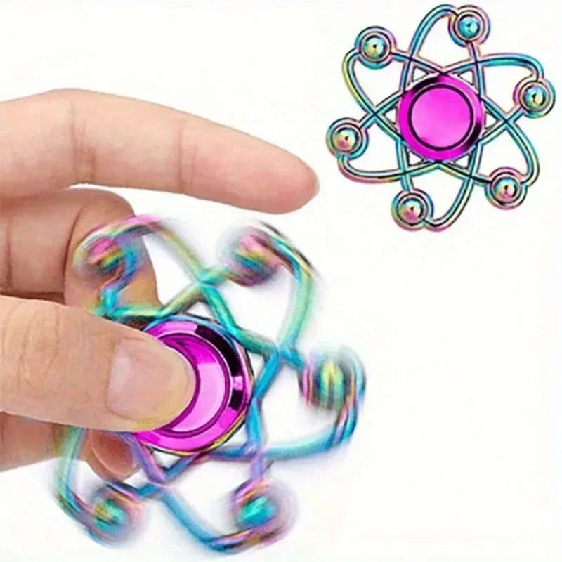 Rainbow Metal Fidget Spinner – High-Speed Stress Relief Toy