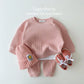 Toddler Outfit – Waffle Cotton Sweatshirt & Pants Set (2PCS)