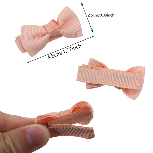 12-Piece Baby & Kids Grosgrain Ribbon Bow Hair Clips