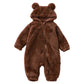 Winter Baby Clothes Cute Cartoon Bear Baby Rompers Pajamas