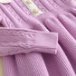 Winter Girls' Knitted Sweater Dress – Long Sleeve Ruffle Princess Outfit