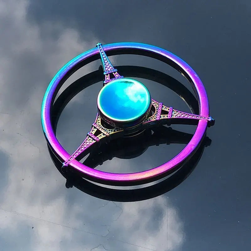 Rainbow Metal Fidget Spinner – High-Speed Stress Relief Toy