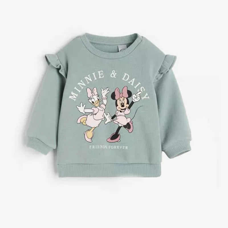 Minnie Girls 2-Piece Full Print Sweatshirt & Pants Set