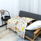 110cm Cotton Gauze Baby Blanket – Double Layer, Soft Animal Print Towel Cover