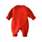 "Christmas Newborn Romper – Knitted Bunny Jumpsuit for Fall & Winter