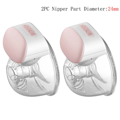 Portable Wearable Electric Breast Pump Hands-Free 8oz/240ml BPA-Free 3 Modes 10 Suction Levels