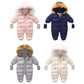 Winter Baby Jumpsuit – Warm Hooded Velvet Snowsuit