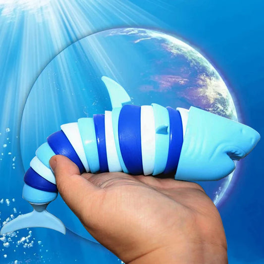 Buckle Slug & Shark Fidget Toy – Colorful Stress Relief Squishy for Kids & Adults