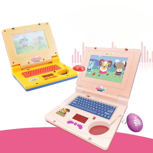 Mini Kids Laptop Toy – Light & Music Educational Cartoon Computer