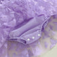 2PCS Baby Girl Summer Outfit – Mesh Bodysuit & Tulle Tutu with Headband