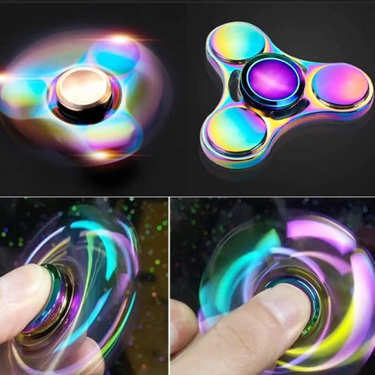 Rainbow Metal UFO Spinner – Handheld Stress Relief Toy