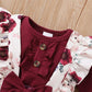 Baby Girl Outfit – Romper, Flower Pants & Headband (0-24M)