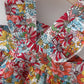 Summer Cotton Baby Dress – Flower Print Hawaiian Style with Matching Bag