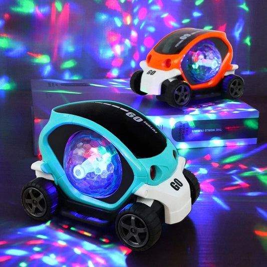 3D Rotating Musical Car – Electric Light-Up Auto-Spinning Toy for Kids