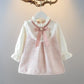 Spring Toddler Girl Dress – Korean Fashion Bow Mesh Plaid Princess Outfit