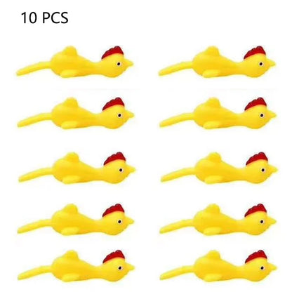 10/30PCS Flying Turkey Slingshot – Elastic Finger Catapult Decompression Toy & Piñata Filler
