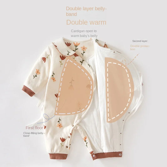 Newborn Butterfly Outfit – Thickened Double-Layer Cotton Monk Clothes