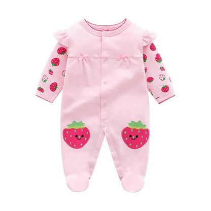 Newborn Baby Girl Romper – Princess Style Spring Sleepsuit