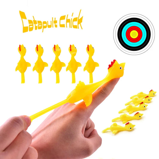 10/30PCS Flying Turkey Slingshot – Elastic Finger Catapult Decompression Toy & Piñata Filler
