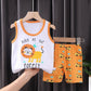 2PCS Kids Summer Outfit – Cotton Sleeveless T-Shirt & Shorts Set
