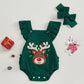Baby Christmas Romper – Ruffle Sleeve Elk Jumpsuit & Headband