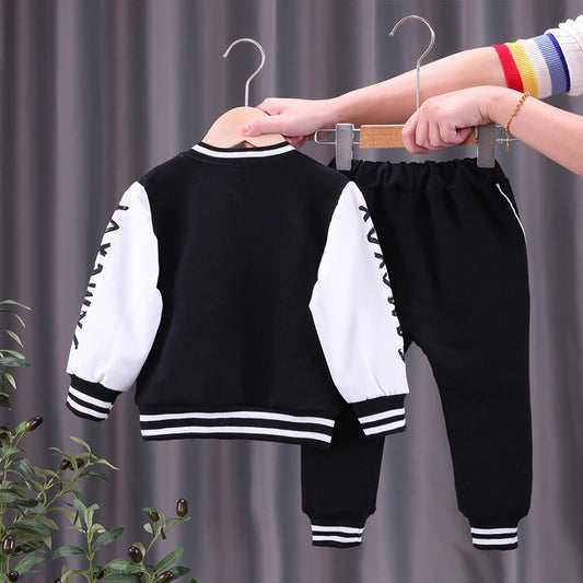 Baby Boy Outfit – Cartoon Tiger Baseball Jacket & Pants Set (1-5Y)