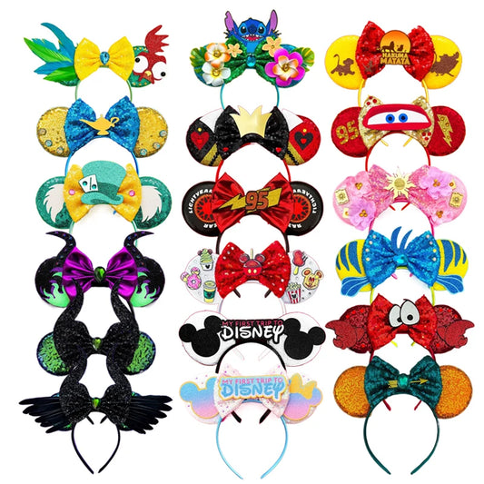Sparkly Sequin Bow Ear Headband – Cute Cosplay & Party Hair Accessory