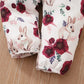 Baby Girl Outfit – Romper, Flower Pants & Headband (0-24M)