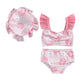 Toddler Girls' Floral Tankini Set – 3-Piece Swimsuit & Cap