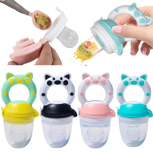 Baby Food Feeder – Silicone Spoon & Juice Extractor for Fruits & Vegetables