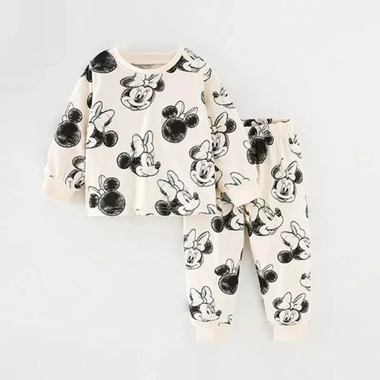 0-4Y Cotton Cartoon Pajama Set – Cozy 2-Piece Outfit