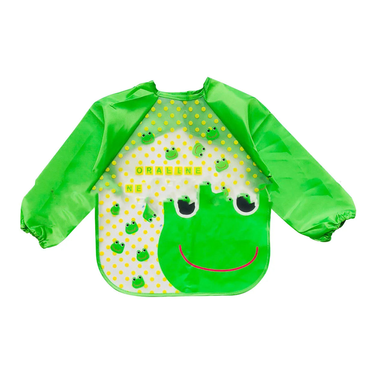 Yellow EVA Waterproof Long-Sleeve Baby Bib