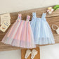 Baby Girl Summer Dress – Colorful Sequin Mesh Flower Girl Outfit