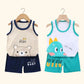 2PCS Kids Summer Outfit – Cotton Sleeveless T-Shirt & Shorts Set