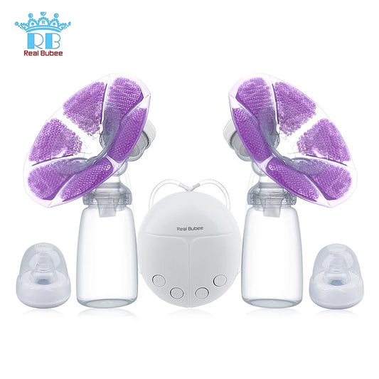 Electric Breast Pump Single/Double with Milk Bottle USB Powered BPA-Free Baby Feeding