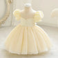 Baby Girl 1st Birthday Dress – Beaded Princess Baptism Party Dress