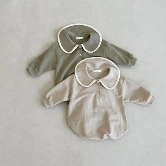 Baby Long Sleeve Bodysuit – Loose Cotton Jumpsuit for Boys & Girls (0-24M)