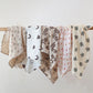 Cotton Muslin Baby Swaddle Blanket – Solid & Floral Print, Soft Newborn Crinkle Fabric, Stroller Cover