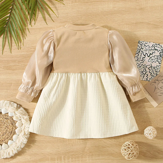 Autumn Princess Dress & Strap Set – Stylish Baby Girl Outfit