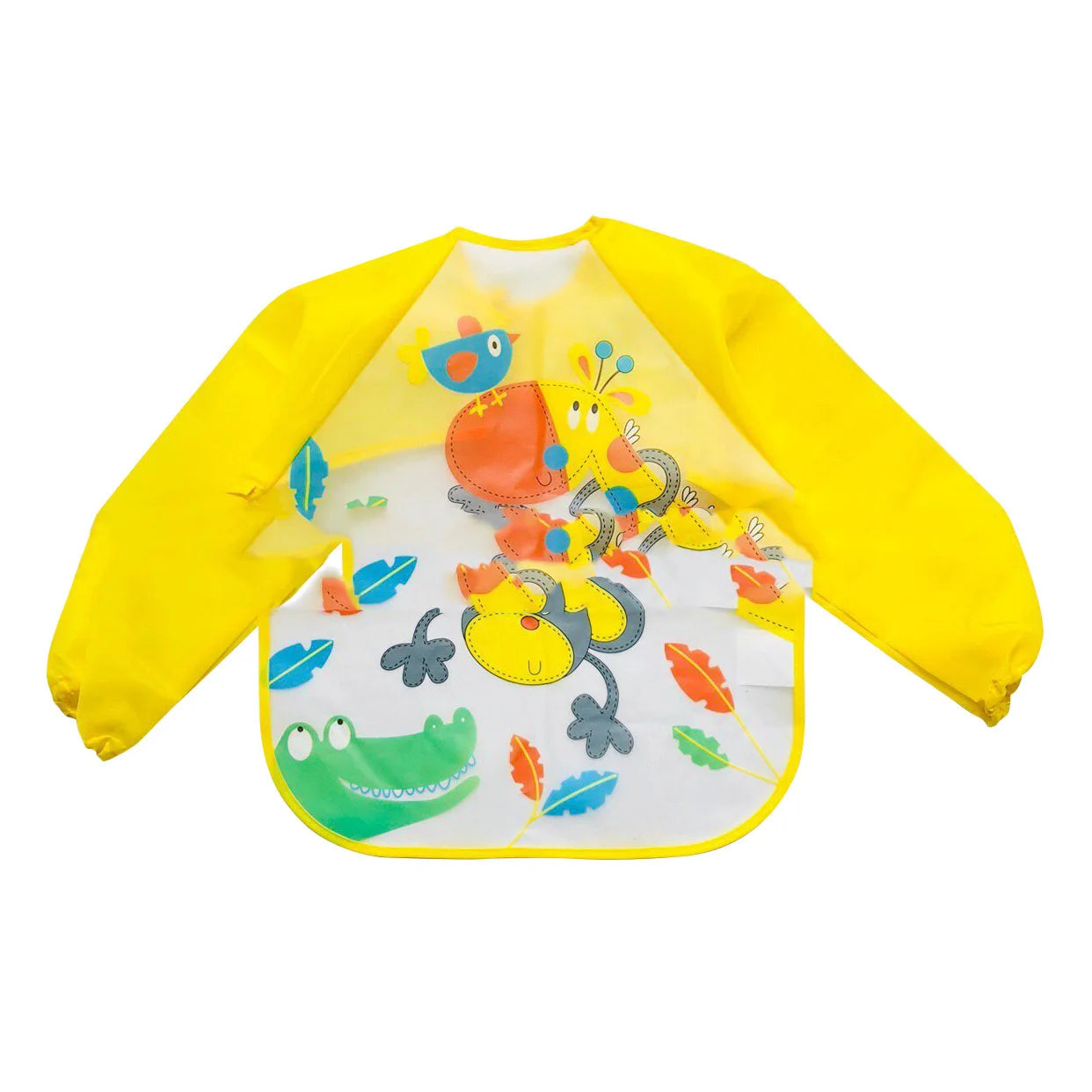 Yellow EVA Waterproof Long-Sleeve Baby Bib