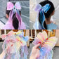 Princess Girl Large Ribbon Headband with Pearl & Flower Bow Hairpins – 5 Styles