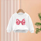 Autumn Baby Girl Two-Piece Tracksuit – Bow & Letter Print Cotton Set