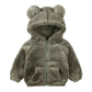 Winter Baby Hoodie – 1-3Y Zipper Jacket with Cute Ear Design