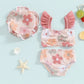 Toddler Girls' Floral Tankini Set – 3-Piece Swimsuit & Cap